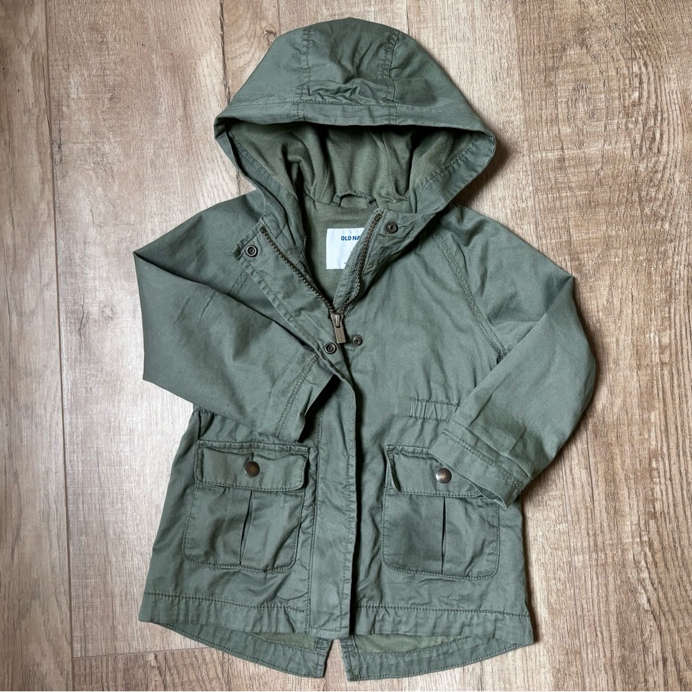 OLD NAVY  |  2T  |  Hooded Olive Green Utility Jacket
